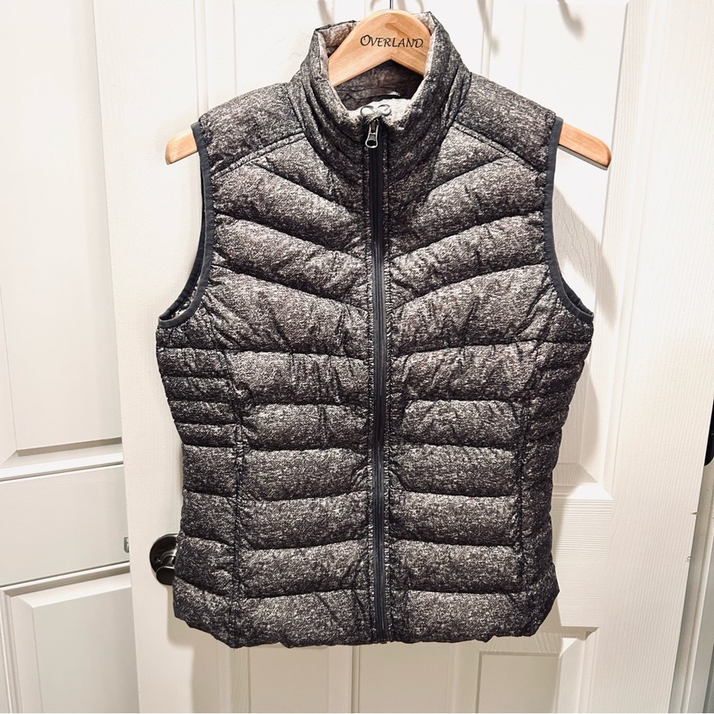 blanc noir Heathered Gray/Taupe Quilted Down Vest